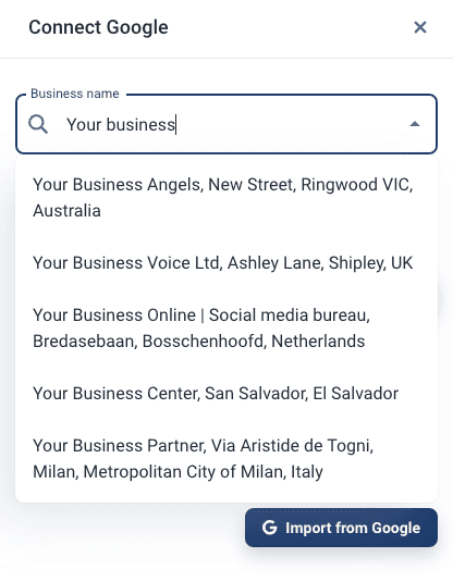 import google reviews