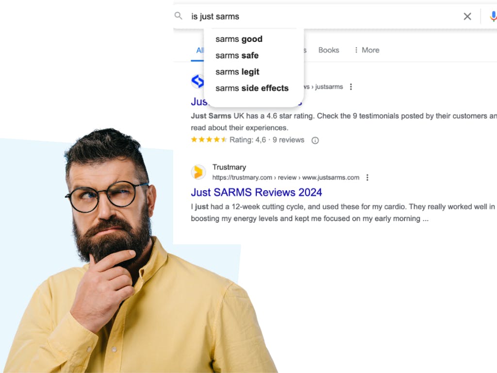 people look for company reviews before ordering online