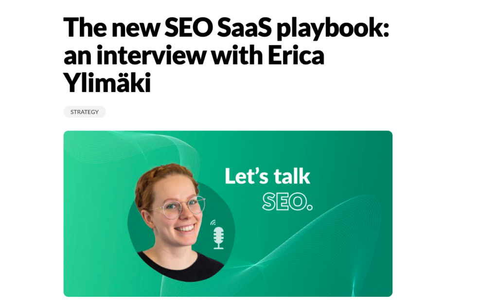 Erica's image and the title of the podcast