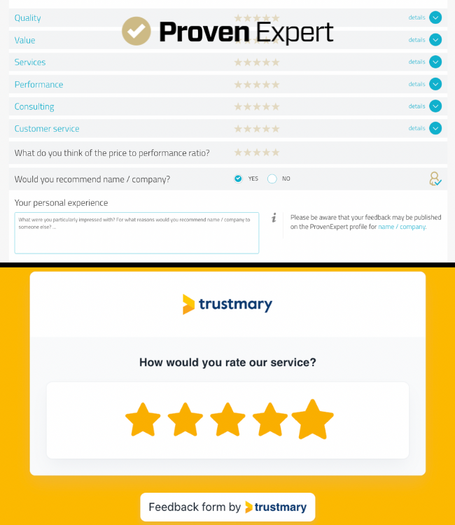 provenexpert vs trustmary form
