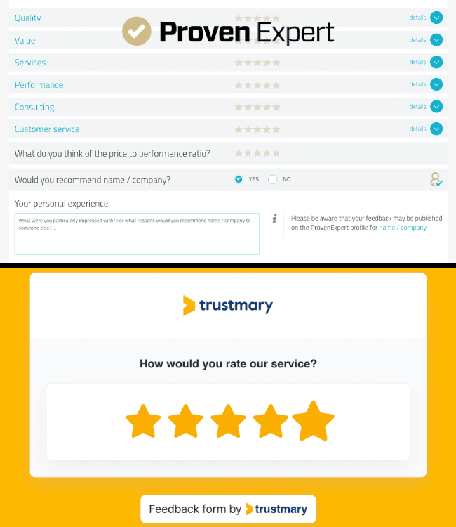 provenexpert vs trustmary form