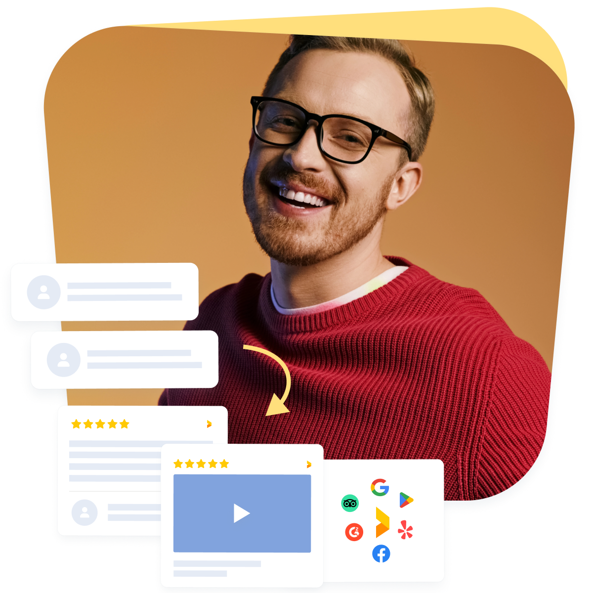 collect reviews to multiple platforms