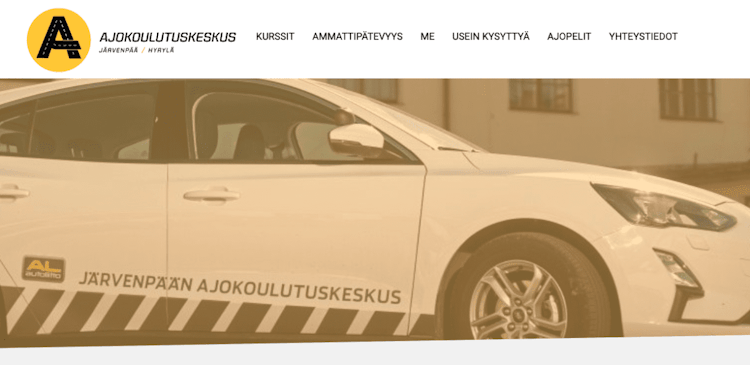 Case Järvenpään Ajokoulutuskeskus: Lisää liidejä ja kauppaa verkkosivustolta