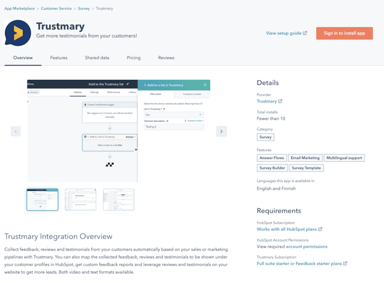 New updates in Trustmary: Hubspot integration and review Excel imports