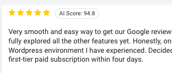 New feature: AI Score for reviews