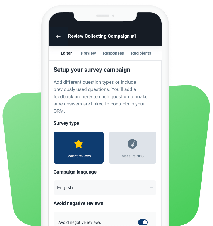 Collect reviews with Campaigns
