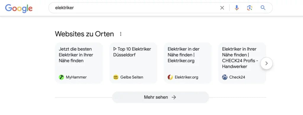 local websites for german contractors snippet on google