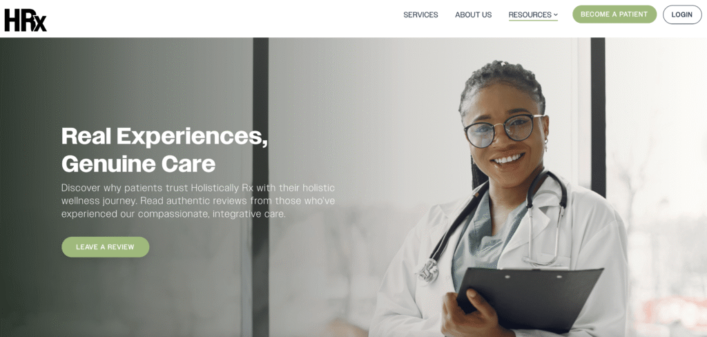 Holistically rx uses reviews to boost trust