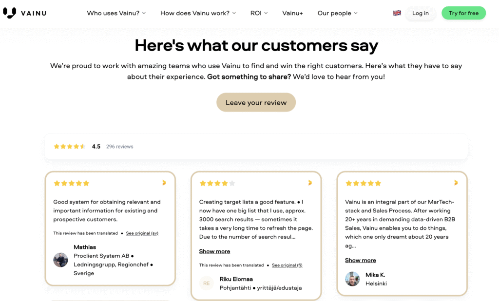 example of social proof on website that boosts sales