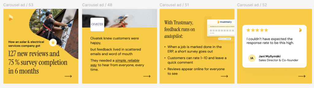 example of visual social proof on LinkedIn ads