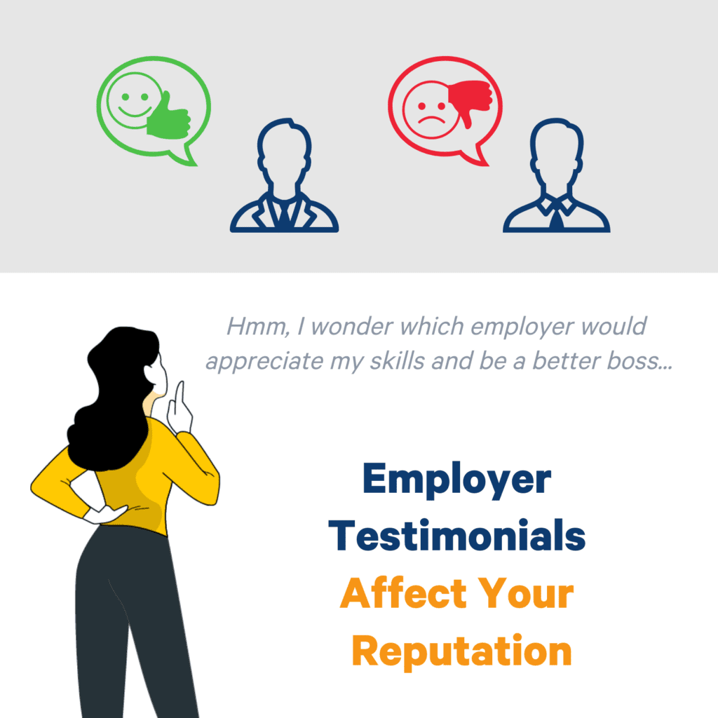 employer testimonials affect reputation