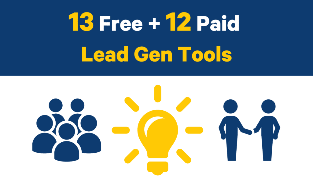 Las mejores herramientas para la generación de leads ( 13 gratis + 12