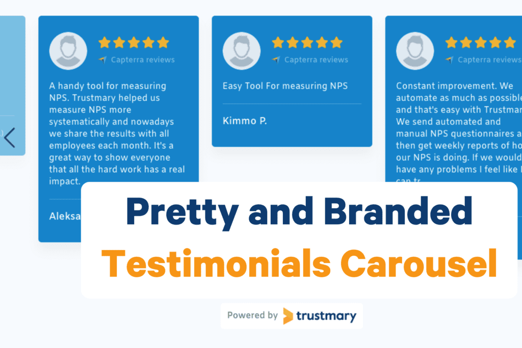 Carrusel de testimonios bonitos y de marca que añaden valor