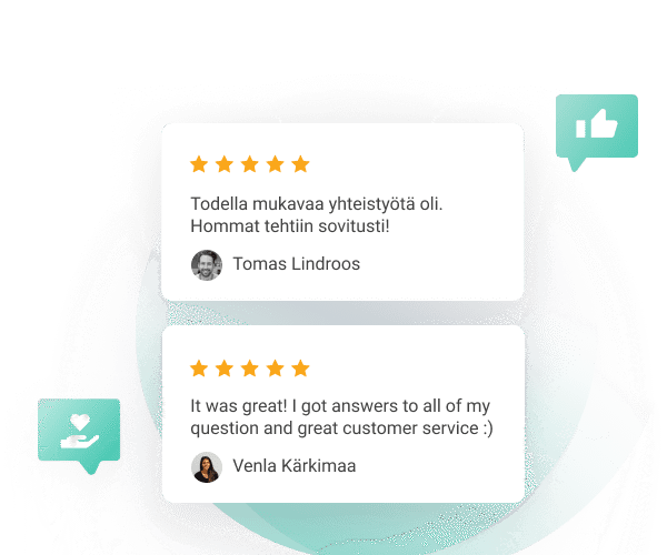 two reviews on website