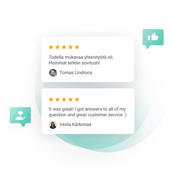 two reviews on website