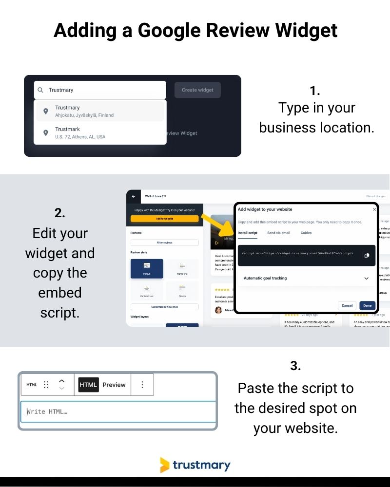 how to add a google review widget to wordpress for the best results to gather leads from website