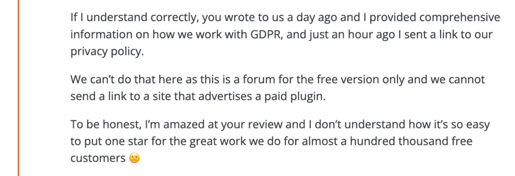 how to not respond to a negative review