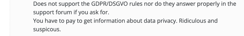 example of a negative review