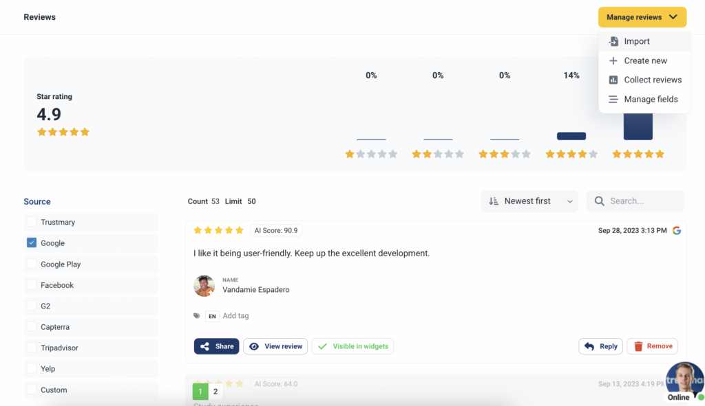 import reviews