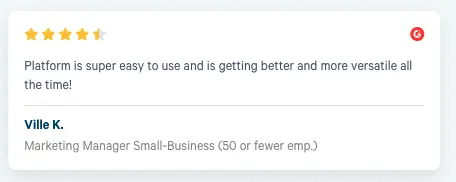 reseña de clasificación por estrellas con Trustmary