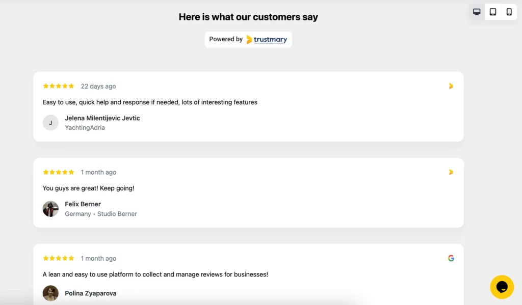 review list example