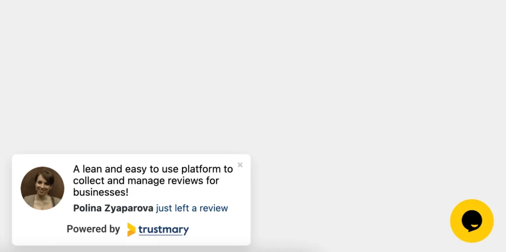 review popup example