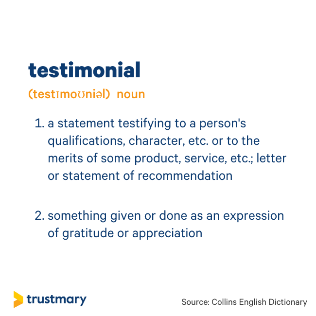 testimonial definition
