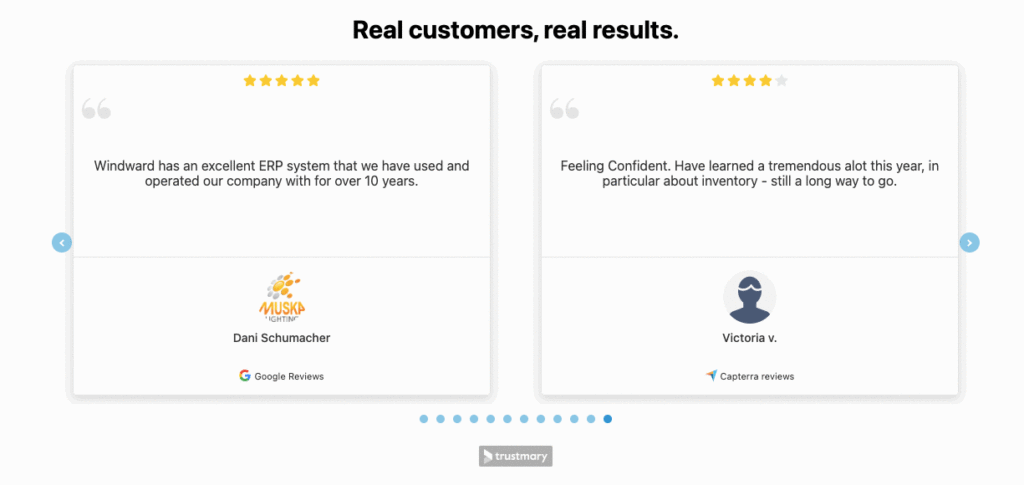testimonial carousel