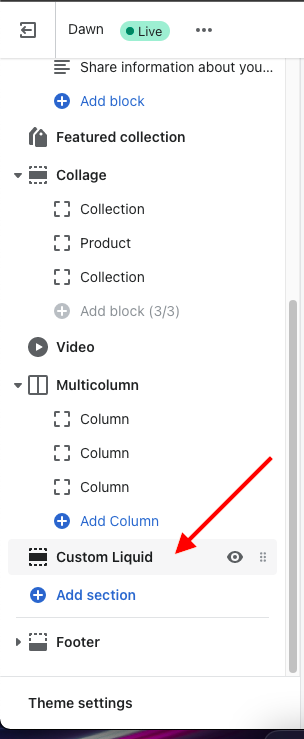 add custom liquid field to add customer reviews to shopify