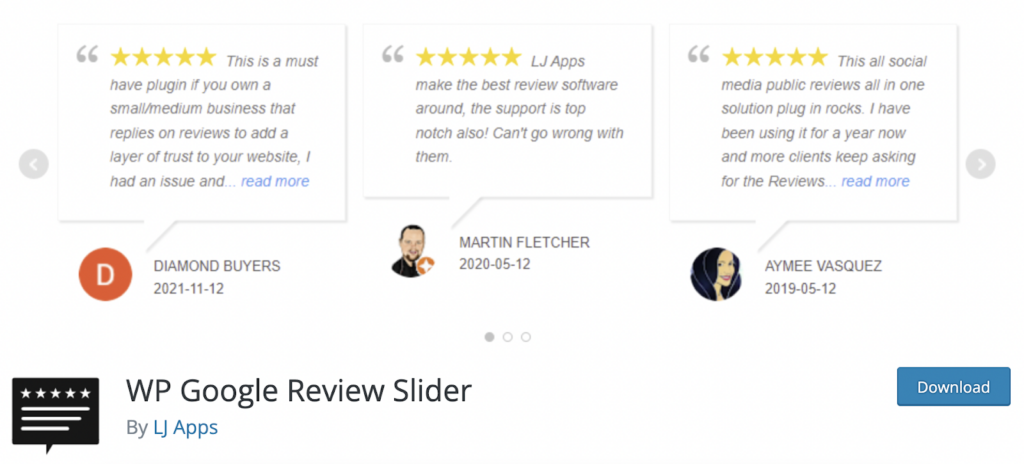wp plugin option for google reviews