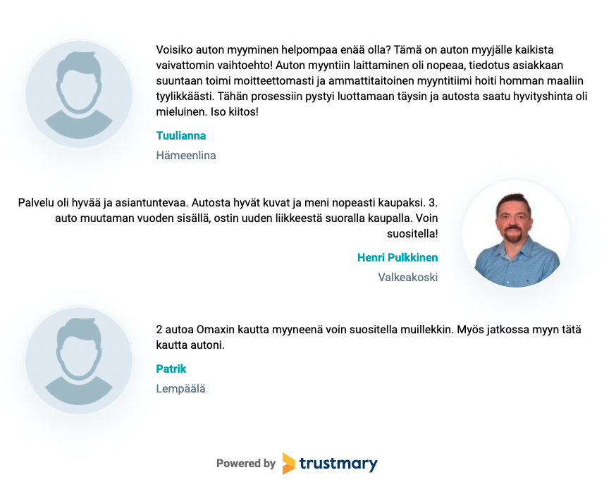 double testimonial example on website