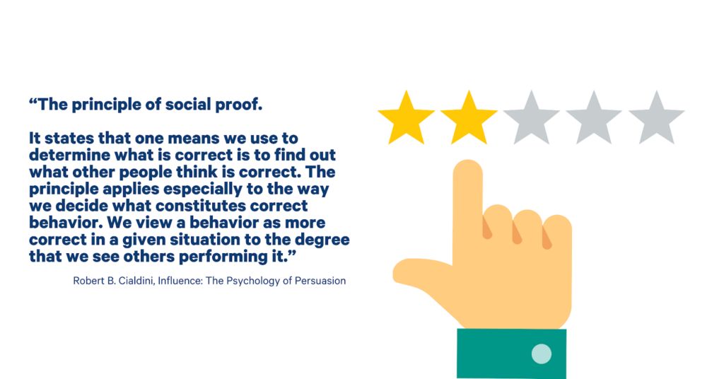 social proof definition by robert cialdini