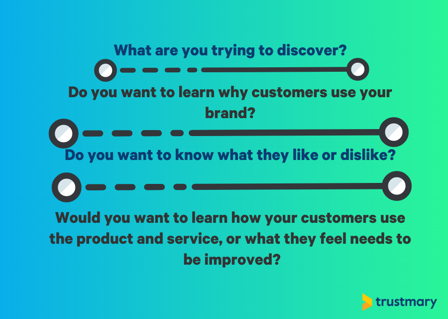 define purpose feedback forms before crafting your feedback form to focus on the right things and to eliminate the unnecessary steps