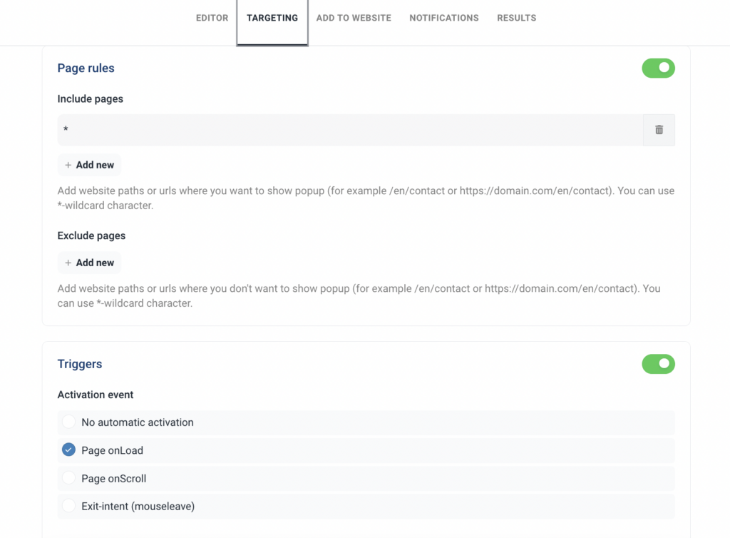 popup targeting is easy and effortless to do with trustmary