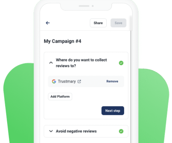 create a review campaign to collect more reviews