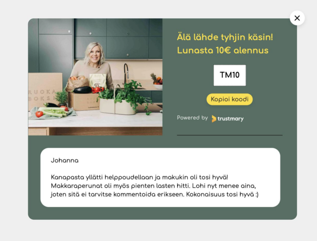 great exit intent popups are targeted to visitors about to leave the buying page