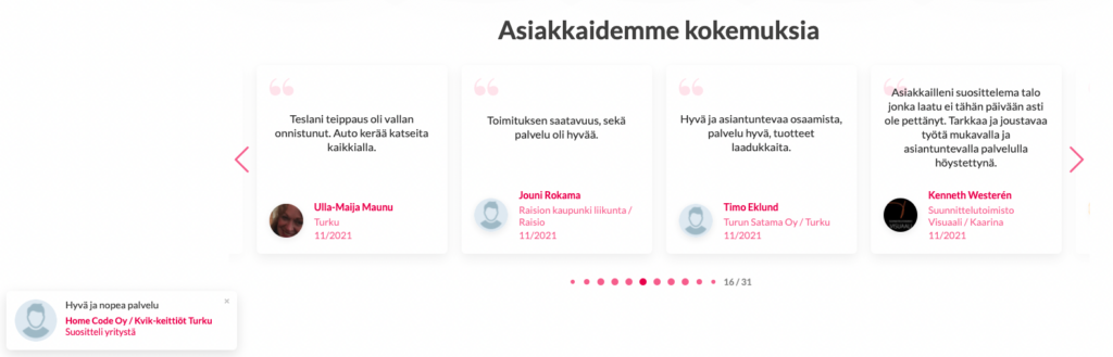 social proof popup example from a real-life use case