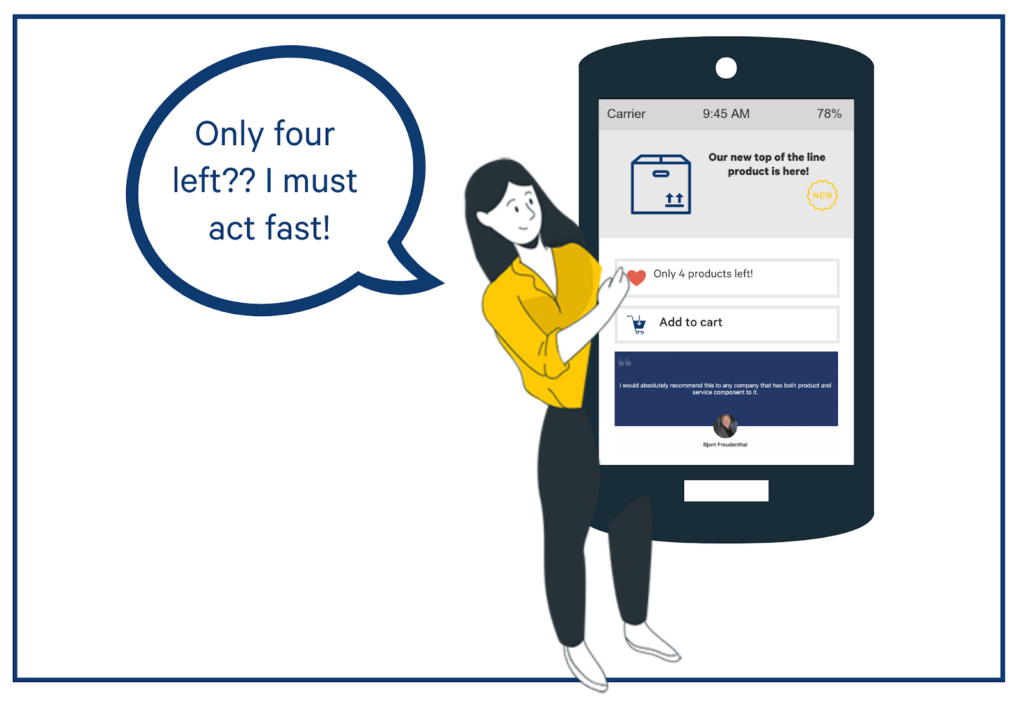 Fomo social proof popup example