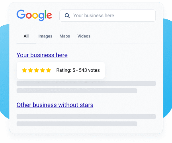 review schema markup helps you showcase star rating on google search results