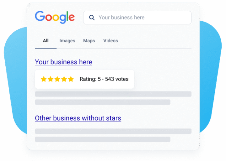 review schema markup helps you showcase star rating on google search results
