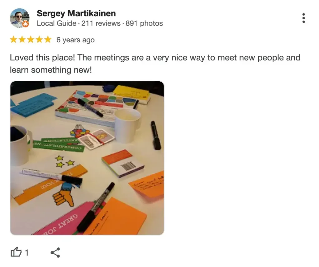 great google review for a coworking space
