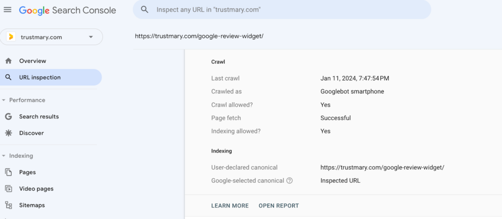 check google search console to see when a page was last indexed