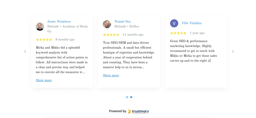 balanced growth review widget