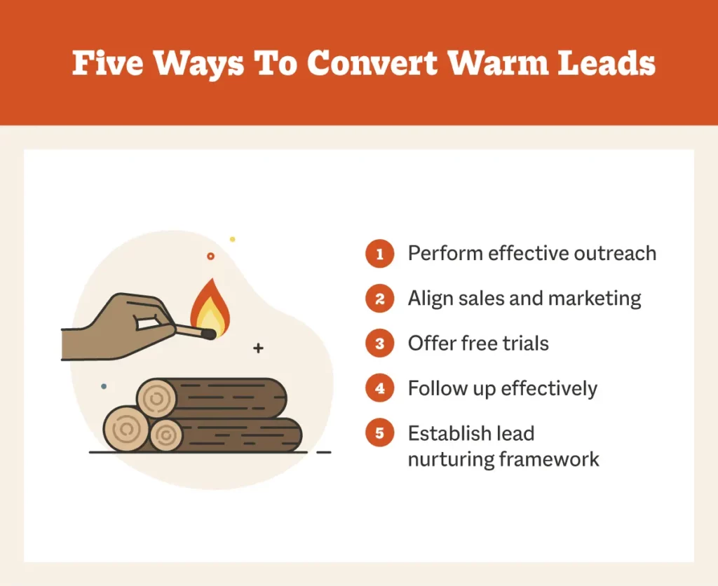 ways to convert warm leads