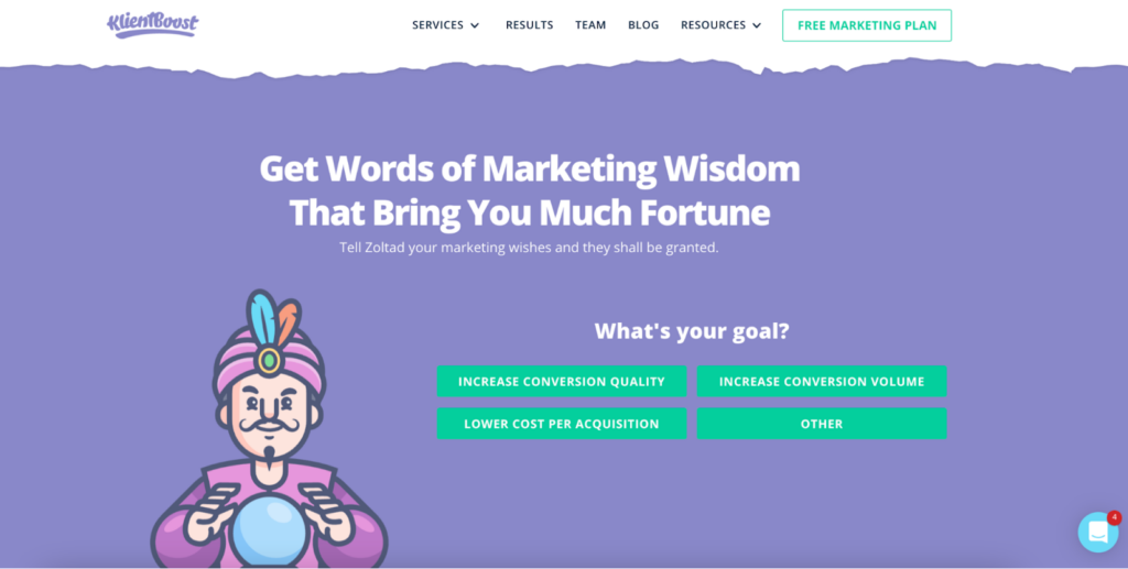 Personalize and know your audience example of cta