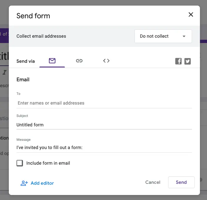 send google form