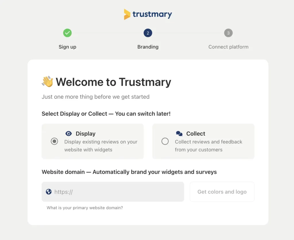 start using trustmary to get all your reviews added to one review page