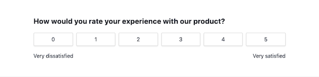 example of close-ended question with a 5-point likert scale