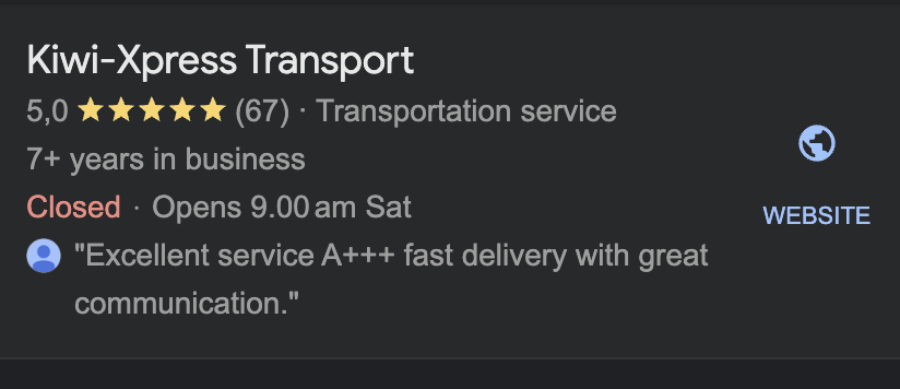 kiwi-xpress : jeda logistics google reviews