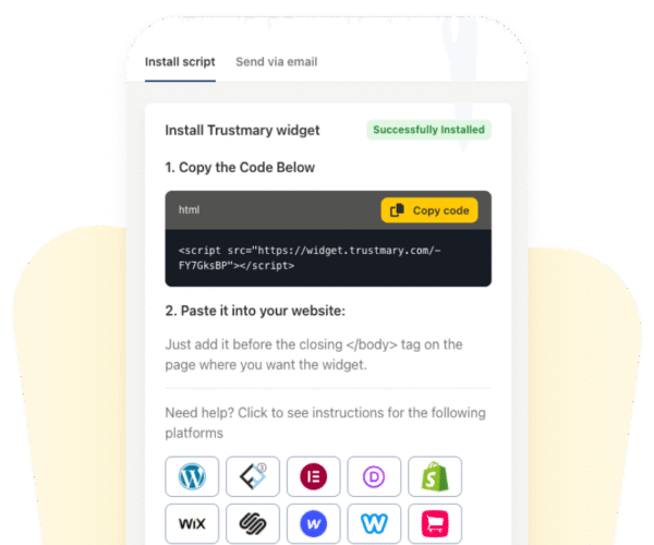 copy and paste script to your website